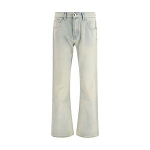 7FOR Cotton Bootcut Jeans Men Cream Bottoms